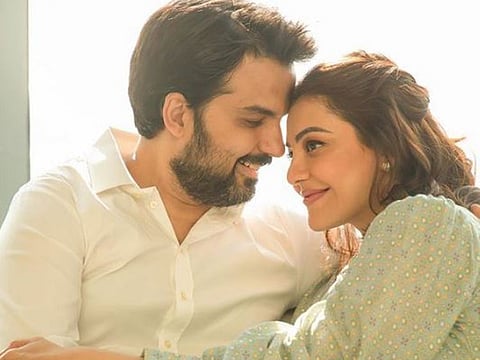 Kajal Aggarwal with her husband