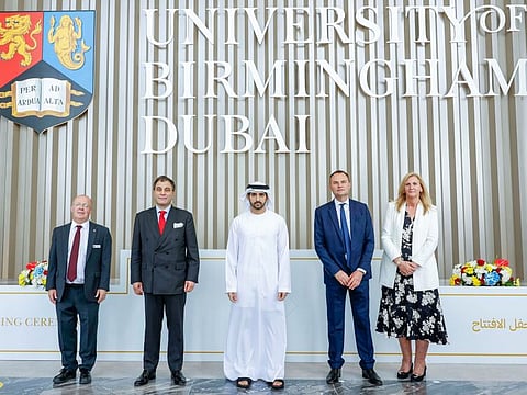 Sheikh Hamdan bin Mohammed bin Rashid Al Maktoum opened the new campus of University of Birmingham in Dubai today.