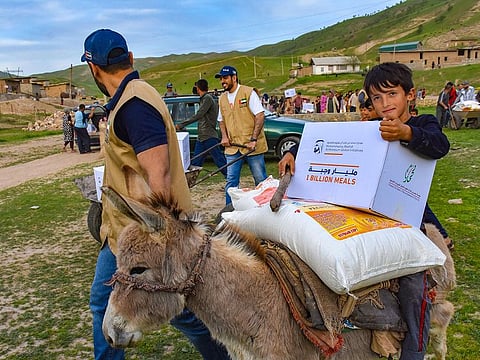 The One Billion Meals initiative, the most extensive campaign of its kind in the region, during its drive to distribute vital food support to the underprivileged and vulnerable in 50 countries.