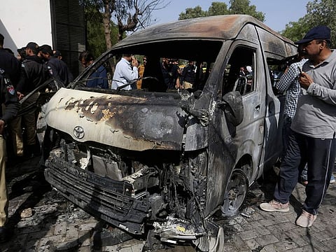 Karachi police confirmed four people had died in the attack, including three Chinese nationals.