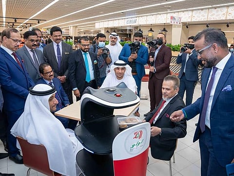 At LuLu's new Sharjah hypermarket, there are all the usual ingredients - and robots to deliver them.
