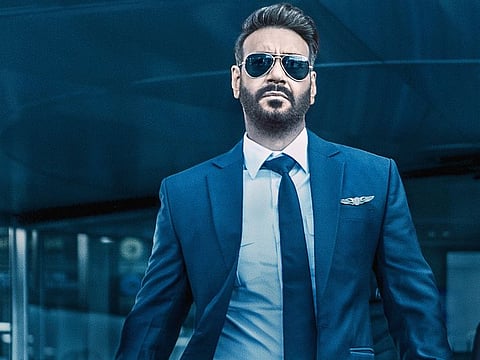 Ajay Devgn in 'Runway 34'. Ajay Devgn and Amitabh Bachchan shared screen space in the film Major Saab.