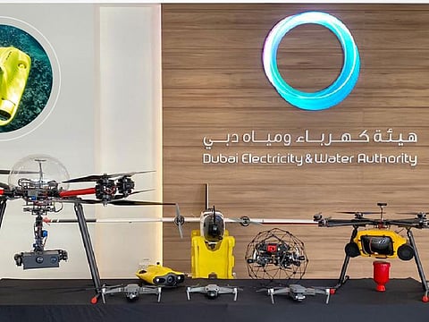 The drones used by Dubai Electricity and Water Authority to supply water.