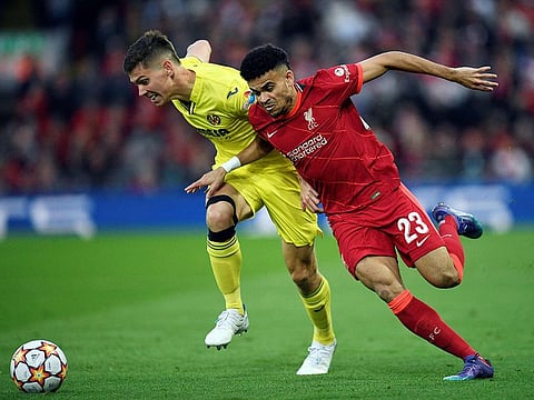 Liverpool midfielder Luis Diaz (right) in action during the UEFA Champions League semi-final first leg match against Villarreal at Anfield, in Liverpool. Liverpool are back in domestic action this weekend as they face Newcastle United in the Premier League.