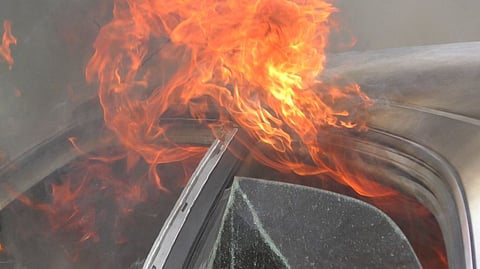 The main cause of fires in vehicles is poor inspection or getting the servicing done from non-certified garages, an official revealed. Picture for illustrative purposes only.