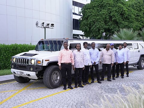 The workers were taken in high-end luxury cars to visit Burj Khalifa and Bur Al Arab and were offered a night’s stay at a five-star hotel.