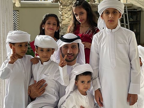 Emirati businessperson Moath Hazza Al Baser celebrates Eid Al Fitr with his family.