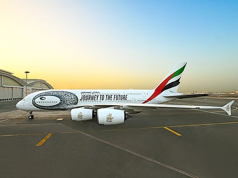 The first Emirates A380 (A6-EVK) with the new livery, takes flight tomorrow to Los Angeles.