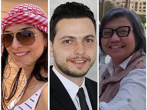 (from left) Shereen Mashkok, Ribal Temraz, and Monica Lanny Witanto