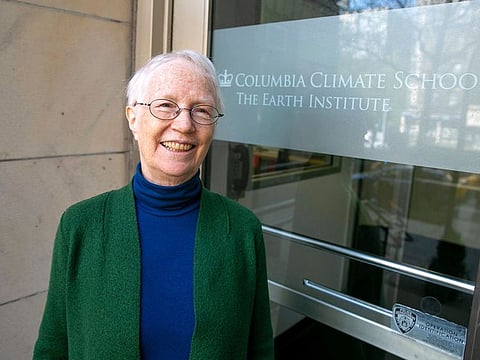 Cynthia Rosenzweig, 2022 World Food Prize recipient, meets with the media at the Columbia University Climate School in New York City.