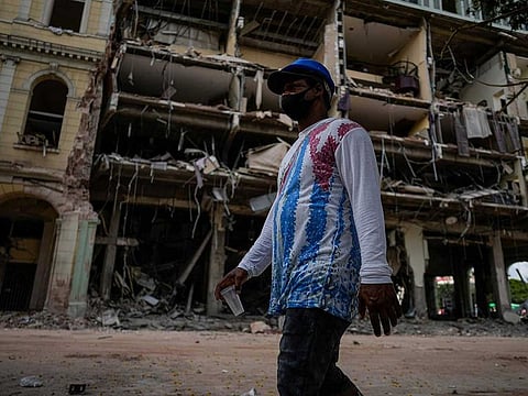 A deadly explosion destroyed five-star Hotel Saratoga, in Havana, Cuba.