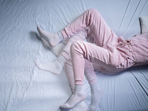 Patients who have RLS complain of a dull pain in the lower limbs, which eases if they move their legs constantly