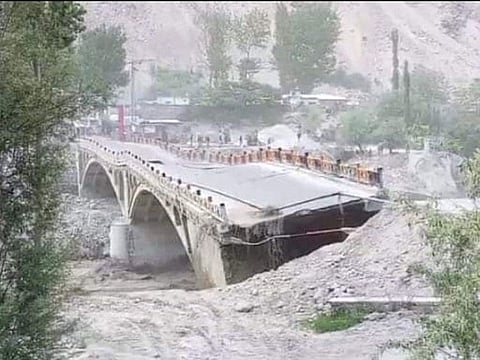 Hassanabad bridge destroyed on May 7, 2022.