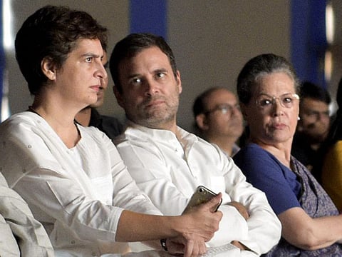 India's Gandhi family: Sonia (R), Rahul and Priyanka (L)