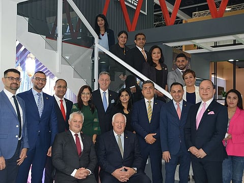 Gavin M. Faull, Chairman and President of Swiss-Belhotel International; Laurent A. Voivenel, SVP – Operations & Development, EMEA & India; SVP– Group Human Resources & Talent Development, Swiss-Belhotel International; Matthew M. Faull, Executive Director, SVP IT, eCommerce & Distribution, Swiss-Belhotel International; with other team members