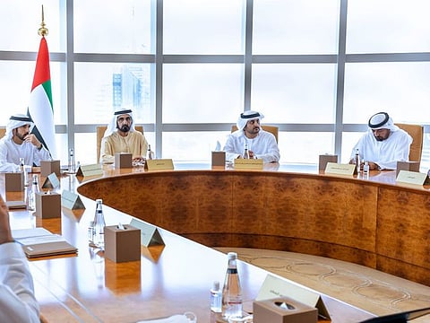 His Highness Sheikh Mohammed bin Rashid Al Maktoum chairing the Dubai Council meeting on Tuesday
