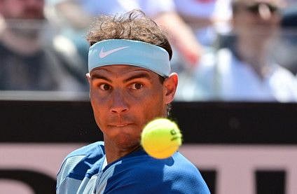 Spain's Rafael Nadal in action during his second round match against John Isner of the US in the Italian Open on Wednesday.