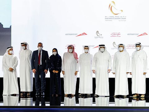 Sheikh Ahmed bin Mohammed bin Rashid Al Maktoum (third from right) with the winners