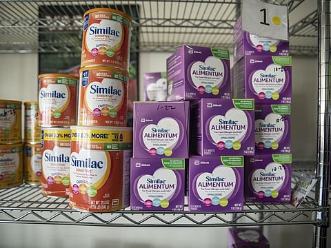 Baby formula at a West Texas Food Bank facility in Odessa, on April 6, 2022, Midland, Texas.