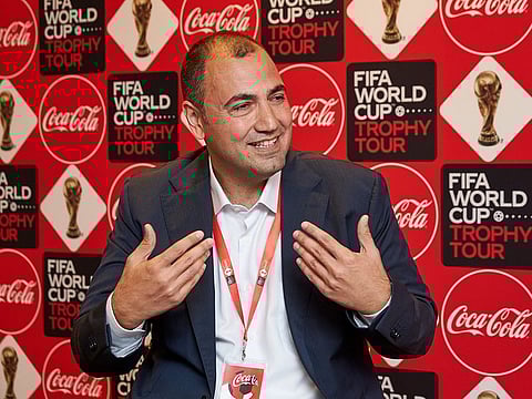 Tolga Cebe, Vice President and General Manager, Coca-Cola, Middle East, at the Coca Cola Arena during the FIFA World Cup trophy tour, in Dubai.
