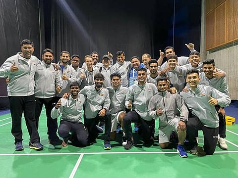 Indian men's badminton are in line for a top-two finish in Thomas Cup, the blue riband of badminton's team event.