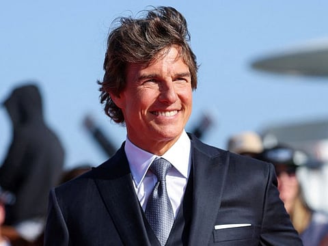Tom Cruise attends the global premiere for the film 'Top Gun: Maverick' on the USS Midway Museum in San Diego, California.