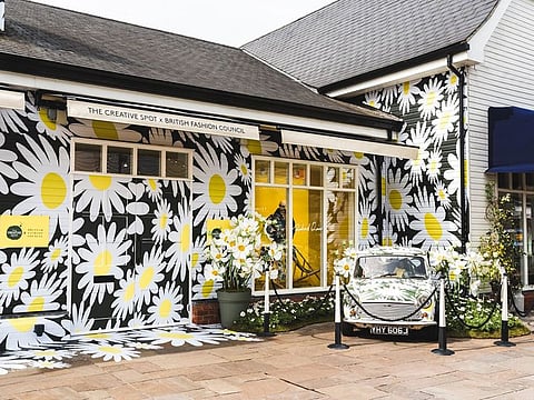 The pop-up was designed by Richard Quinn, the recipient of the inaugural Queen Elizabeth II Award for British Design.