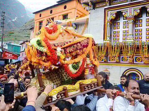 Celebrations at Badrinath Dham in Uttarakhand.