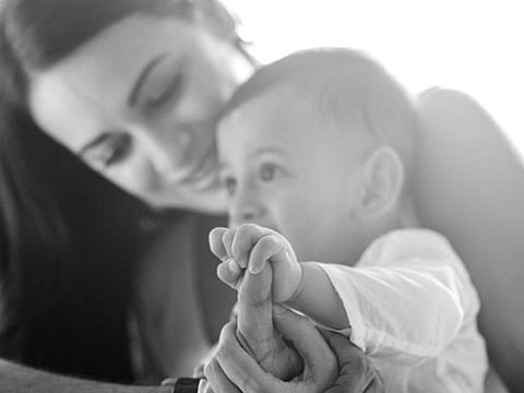 Dia Mirza posts an image of her son