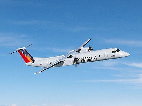 A De Havilland Dash 8 Turboprop.
