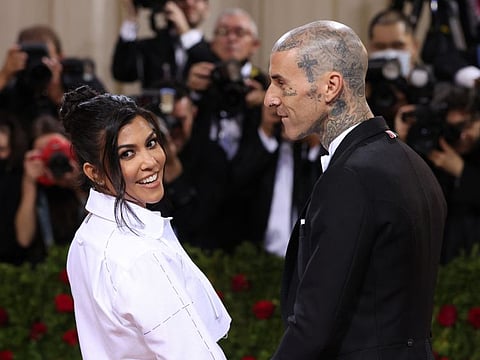 Travis Barker and Kourtney Kardashian at the 2022 Met Gala in New York