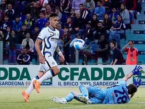 Argentine striker Lautaro Martinez scored twice for Inter Milan in their 3-1 win at Cagliari.