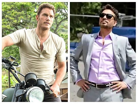 Chriss Pratt and Irrfan Khan in 'Jurrasic World'