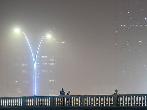 A sandstorm has swept the region, such as seen here in Sharjah, aggravating health conditions