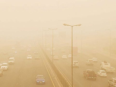 Visibility became extremely low as Kuwait was hit by a massive sandstorm.