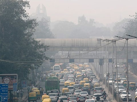 New Delhi is enveloped under thick smog in a file picture.