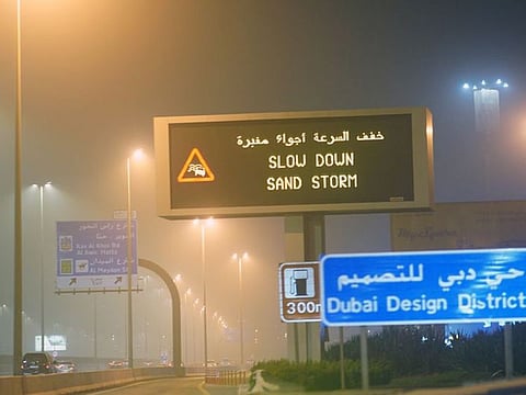 Dusty conditions in Dubai