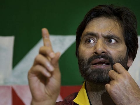 Jammu Kashmir Liberation Front (JKLF) chairman Yasin Malik in a May 27, 2015 photo.
