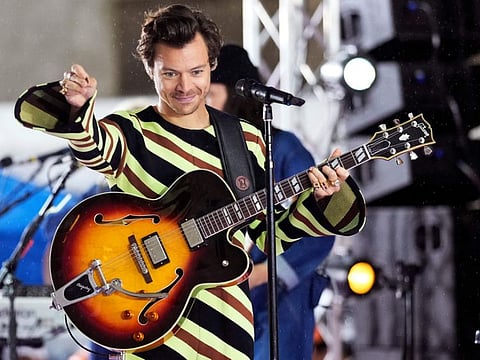 Harry Styles performs on NBC's "Today" show at Rockefeller Plaza on Thursday, May 19, 2022, in New York.