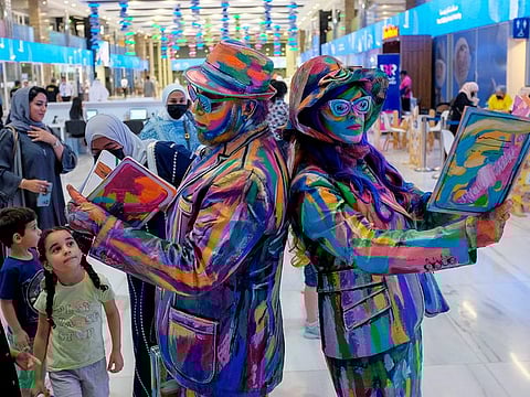 Performers during the reading festival, being held at Expo Centre Sharjah till Sunday