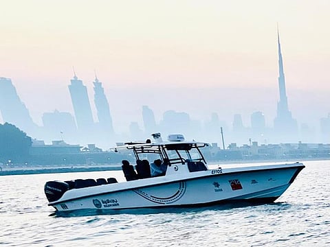 First responders from Dubai Police Maritime Rescue Patrols battled rough weather, high waves, and strong currents to rescue the people in distress