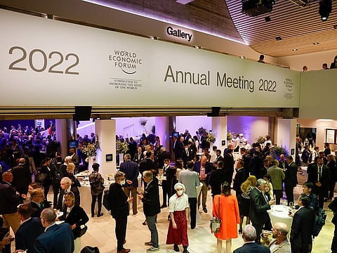 Attendees at the World Economic Forum 2022 in Davos, Switzerland.