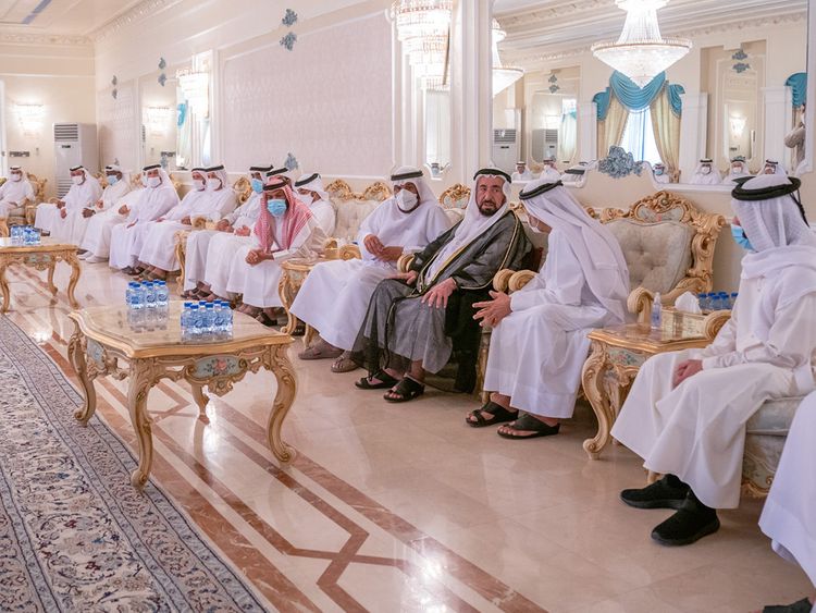 His Highness Dr Sheikh Sultan bin Muhammad Al Qasimi prayed to God Almighty to rest her soul in eternal peace