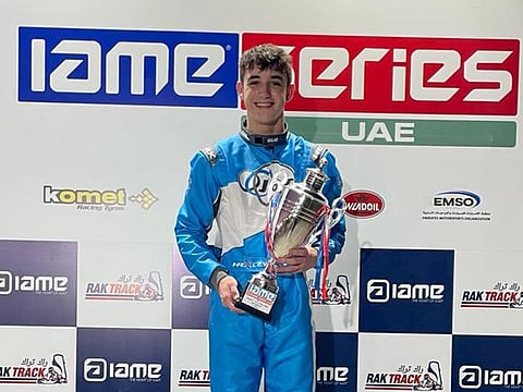 The JBT AeroTech-sponsored Lewis Smith emerged first in Round 1 of IAME Series UAE.