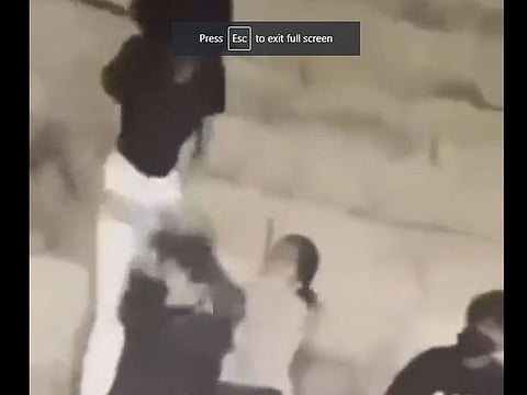 The footage, which has spread on social media, prompted activists and users to demand stringent punishment against the girl for severely beating and kicking her friend.