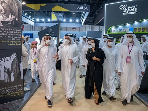 Sheikh Saif tours the Abu Dhabi International Book Fair.