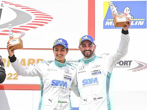 At the Circuit Paul Ricard, Reema Juffali (left) and her team-mate Adam Christodoulou capped off Theeba Motorsport’s first competitive weekend on a high.