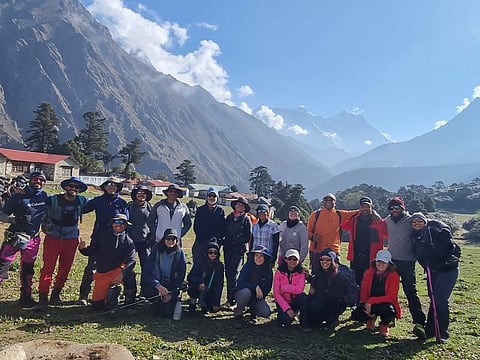 The Dubai Police team of volunteers that climbed Mount Everest.