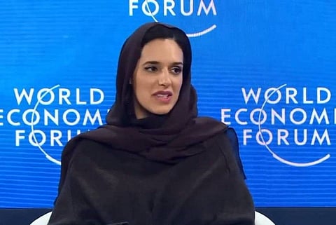 Saudi Assistant Minister of Tourism Princess Haifa Bint Mohammad at the Davos forum.