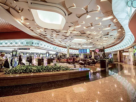 Chhatrapati Shivaji International Airport - Terminal 2 in Mumbai, Maharashtra, India.